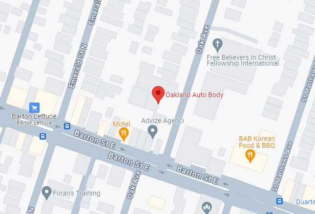 map of area surrounding oakland auto body